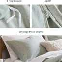 Hyde Lane Linen Duvet Cover Set King Size, 3Pcs Textured French Flax Linen Cotton Blend Bedding Set, Natural and Organic, Soft and Breathable, with 2 Pillow Shams, 104"x90", Sage