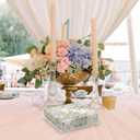 Kathfly 2 Pack Scalloped Clear Acrylic Napkin Holder, 7 x 7 x 2.56 Inch Scalloped Tray, Disposable Paper Napkin Holder for Weddings, Bathroom, Kitchen, Dining, Bars, Hotels and Home Decoration