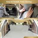 F-color SUV Cargo Liner for Dogs, Water Resistant Pet Cargo Cover Dog Seat Cover Mat for SUVs Sedans Vans with Bumper Flap Protector, Non-Slip, Large Size Universal Fit, Beige