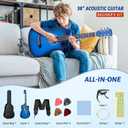 CAHAYA Acoustic Guitar: For Beginner 38 Inch Cutaway All Wood Guitar Starter Kit for Kids Teenager Adults with Guitar bag, Brass strings, Capo, String Pick, Scale Stickers and Cloth CY0354