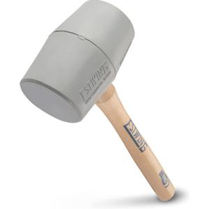 ESTWING Deadhead Rubber Mallet - 18 oz No-Mar Hammer with Bounce Resistant Head & Hickory Wood Handle - DH-18N