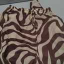 SHENHE Women's Zebra Print Swimsuit Cover Up Pants Wide Leg Baggy Beach Bathing Suit Coverups, Small 
