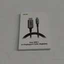 acer USB C to DisplayPort Cable 6.6 FT (4K@60HZ 2K@165Hz), Type-C to DisplayPort Cord (Sturdy Aluminum, Plug & Play) Thunderbolt 3/4/5 Compatible with MacBook Pro/Air, iPhone 16 Pro/Max, XPS, Surface