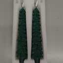 2 Pack Christmas Tree Taper Candles, 10 Inch Evergreen Unscented Decorative Candles for Xmas Table Centerpiece, Mantel, Holiday Festival Party Decorations