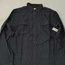 Amazon Essentials Men's Flannel Shirts, Long-Sleeve, Slim-Fit, Two-Pocket, Plaid (Medium, Black)