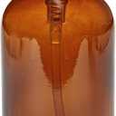 Vivaplex, Large, 16 oz, Empty, Amber Glass Bottles with Black Lotion Pumps