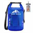 HEETA Dry Bag Waterproof for Women Men, Roll Top Lightweight Dry Storage Bag Backpack with Phone Case for Travel Swimming Boating Kayaking Paddle Board Camping Beach Accessories (Navy Blue, 20L)
