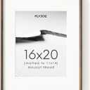 16x20 Picture Frame, Natural Solid Walnut Wood Photo Frame, Rounded Corner, 16x20, 1P