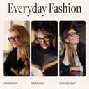 CCVOO Stylish Reading Glasses for Women, Stylish Eyeglasses, Blue Light Readers, Cheaters +2.5
