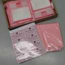 Tenare 12 Pack 42.84.5 Inch Easter Mini Clear Plastic Gift Bags with Handles Wedding Extra Small Transparent Party Favor Bags Bulk with Ribbon Tissue Paper for Easter Party Supplies(Pink)