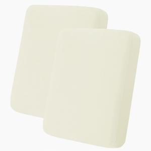 hyha Milk Silk Couch Cushion Covers, Soft Magic Sofa Covers Washable for 2 Cushion Couch, Stretch Sectional Outdoor Cushion Covers for Patio Furniture with Elastic Bottom(2 Packs, Cream)