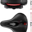 Comfortable Seat Cushion for Men Women with Dual Shock Absorbing Ball Memory Foam Waterproof Wide Bicycle Saddle Fit for Road Bikes