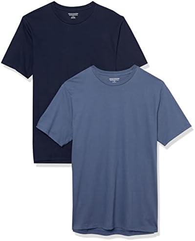 Amazon Essentials Men's Short Sleeve T-Shirts, Slim-Fit, Crewneck, Pack of 2, XL