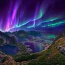 Playjig's Northern Lights Puzzle - 1000 Piece Jigsaw Puzzles Featuring The Rare Full View of The Aurora Borealis Puzzle Over Norway at Night. A 1000 Piece Challenging Puzzles for Adults