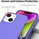 Amytor Designed for iPhone 14 Plus Case, Silicone Ultra Slim Shockproof Phone Case with Soft Anti-Scratch Microfiber Lining, [Enhanced Camera Protection] 6.7 inch (Purple)