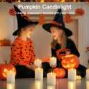 Flickering Flameless Candles with 3D Moving Flame, Real Wax Battery Operated Candles with Timer and Remote, Last 600+ Hours, 3" x 4" LED Fake Candles for Home Wedding Christmas Decor, 2 Pack