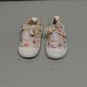 Toddler Girl's Canvas Sneakers Bowknot Mary Jane Flat Shoes for Kids School Uniform Shoes Dress Shoes (Beige), Size: 5 Toddler