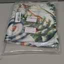 Unibyby Winter Tablecloth Round 70 Inch, Snowflake Table Cloth Holiday Snowman Indoor Decor for Dining Room Party