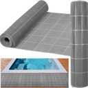 3 x 40FT Drainage Pool Flooring Mats Non Slip Swimming Pool Mat PVC Splash Matting Mesh Hollow Doormat Roll for Outdoor Indoor Garage Restaurant Sauna SPA Heavy Duty Commercial Anti Slip Floor Mats