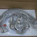 ANJIADENGSHI Modern Globe Chandelier, Brushed Nickel Pendant Lighting for Kitchen Island, Metal Adjustable Hanging Light Fixture for Dining Living Room Foyer Bedroom