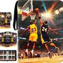 Basketball Cards Binder 400 Pockets,Trading Cards Holder Card Collectors Album,Trading Card Binder 4 Pocket with 50 Removable Sleeves