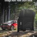3W Floor Mats Fit for Dodge Ram 1500 Crew Cab 2025-2026 (w/o Rear Under-Seat Factory Storage Bucket Seat), TPE All Weather Custom Fit Floor Liner for Ram 1500 Accessories Row Car Mats, Black