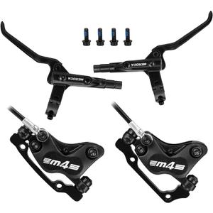 MEROCA M4S 4-Piston Mountain Bike Hydraulic Disc Brakes Front 850mm Rear 1550mm Hydraulic Brake Ebike Hydraulic Brakes Split Front/Rear Calipers Bike Disc Brake