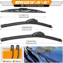 AUTOBOO 26"+19" Windshield Wipers with 16" Rear Wiper Blade Replacement for Toyota sienna 2010 2009 2008 2007 2006 2005 -Original Factory Quality (Pack of 3)