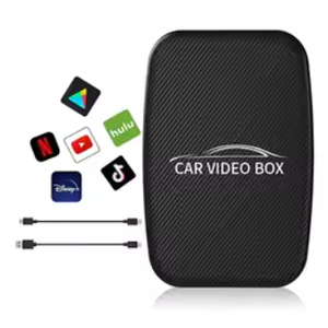 5-in-1 Wireless Carplay Adapter with Netflix YouTube TF Card, Android Auto Wireless Adapter and Apple CarPlay, Plug & Play, Easy Setup, Magic Video Ai Box for OEM Wired Apple Car Play Cars & iPhone