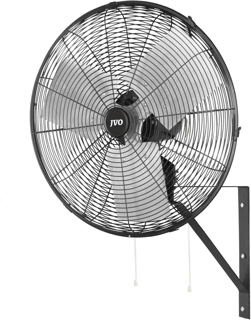 JVO 20 Inch Oscillating Wall Mount Fan, High Velocity Wall Fan with 5500 CFM 3 Speeds, Heavy Duty Industrial Wall Mounted Fans For Outdoor Indoor Garage, Patios, Shop, Commercial