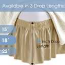 FreshCulture Queen Bed Skirt, Elastic Wrap Around Bed Skirt Queen Size, Bed Skirts for Adjustable Bed, Easy Fit with 18 Inch Drop Length, Hotel Quality Dust Ruffle for Queen Bed (Beige)