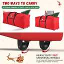 7.5 ft Christmas Tree Storage Bag - Heavy-Duty Waterproof, Dust-Proof, and UV-Proof, with Dual Zipper, Adjustable Straps, and Universal Wheels