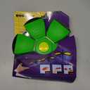 UFO Magic Balls, Pet Toy Flying Saucer Ball With 3 Lights, Creative Doggy Disc Ball Stomp, Portable Decompression Flying Flat Throw Dog Balls Toy for Childrens Kids Medium Dogs Outdoor Sports (Green)