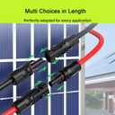 33Ft Solar Panels Extension Cables, 6mm PV Cable with Male and Female Connectors, IP68 Waterproof, 10AWG Solar Wire