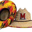 FOCO NCAA Mens NCAA College Team Logo Floral Lifeguard Beach Straw Sun Hat (One Size)