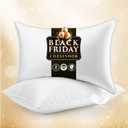 COZSINOOR Goose Down Feather Pillows Queen Size - Hotel Bed Pillow for Sleeping Set of 2, Soft 600 TC Cotton Cover, Fluffy Support Surround Fill Down Alternative for Back, Stomach, Side Sleepers