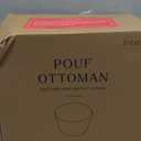 ZICOTO Beautiful Boucle Pouf Ottoman and Foot Rest - Elevate Your Living Room Decor with Lightweight Comfort and Charm - A Round Modern Foam Filled Foot Stool Perfect to Rest Your Feet (White)