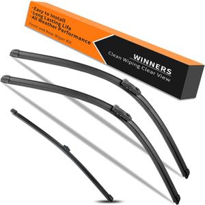 Windshield Wipers for Audi Q5 2018 2019 2020 2021 2022 2023 2024 OEM Quality Wiper Blades Include Front 24 20 Inch and Rear Blade15 Inch Easy to Install Replacement Wipers Pack of 3