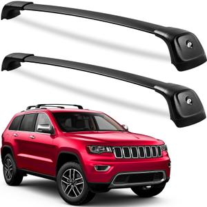 Tuyoung 260lbs Roof Rack Cross Bars Fit for Jeep Grand Cherokee 2011-2021 with Grooved Side Rails, All-Aluminum Lockable Anti-Theft Crossbars Rooftop Cargo Kayak Bike Luggage Racks Carrier Accessories