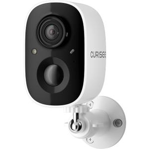 Outdoor Security Camera Wireless 2K Camera for Home Security Wireless Outdoor Battery Security Cameras 2.4GHz WiFi Smart Motion Detection,Color Night Vision,Waterproof, Cloud/SD Storage (White-1 Pack)