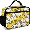 Cute Ducks Reusable Lunch Box Insulated Lunch Bag Cooler Bag Lunchbox Meal Food Container Tote Bag for Women Kids Girls Boy School Camping Hiking Picnic Beach Travel