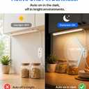 ASOKO Motion Sensor Dimmable Led Under Cabinet Lighting Plug in - 3 Pcs 12 inches Linkable Counter Light Bars, Led Closet Light Daylight White 4500K