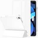 ZryXal iPad Air 11 Inch Case M3 2025 / M2 2024, iPad Air Case 5th Generation/4th Generation 2022/2020 10.9 Inch [Support Touch ID and Auto Wake/Sleep](White)