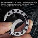 Titanium Round Keychain Carabiner Clip,Quick Release Keychain for Men, Key Chain Clip with Key Rings Matte