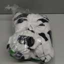 Funziez! Adult Onesie Halloween Costume Animal Dinosaur Shark Unisex Plush One Piece Cosplay Suit for Adults, Men and Women (Small, Cow)