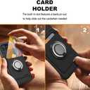 for Motorola Moto Edge Plus 2023/Motorola Edge+ 5G UW 2023/Edge 40 Pro/Edge X40 Phone Case with 360 Rotatable Ring Holder Stand and Card Holder case for Moto Edge Plus 2023 Cover - Black