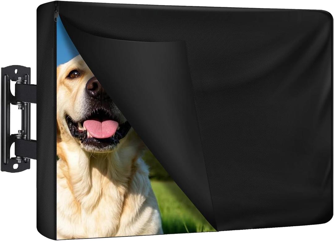 REDRICH 600D Heavy Duty Outdoor TV Cover for 40-43 inch TV, Upgraded Waterproof and Dustproof TV Screen Protectors with Zipper for Outside