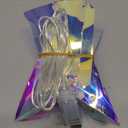 Christmas Tree Topper Star 11.8" PET Christmas Tree Topper Lighted with Remote Multicolour 20LED Lighted Treetop Decorate for Xmas Decorations Ornaments Holiday Party Indoor Decor