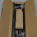 Black Curtain Rods for Windows 28 to 48 Inch, Wrap Around Long Heavy Duty Blackout Window Treatment Rods, 1'' Adjustable Curved Drapery Rod for Indoor Outdoor, All Metal, Aluminium Bracket