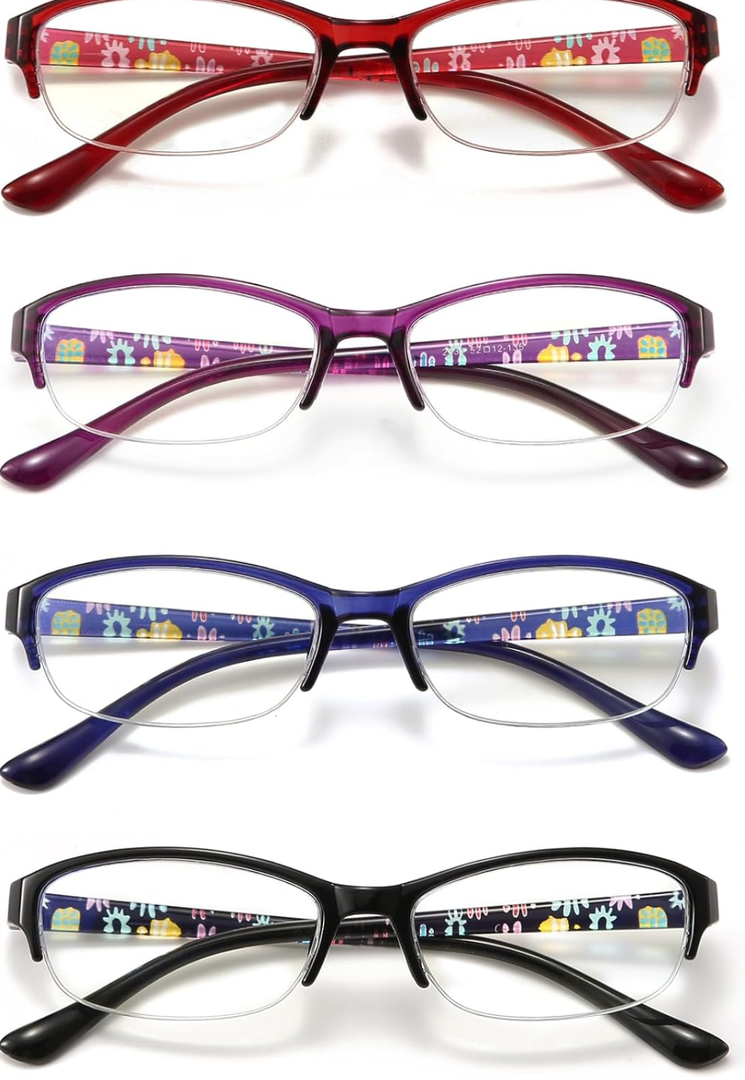 Reading Glasses for Women Blue Light Blocking Computer Readers, Flexible Eyeglasses Anti Eyestrain/Glare/UV